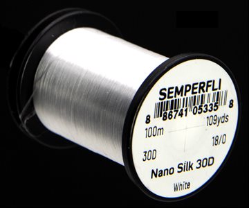 Semperfli Nano Silk Bindetråd 30D 18/0 White